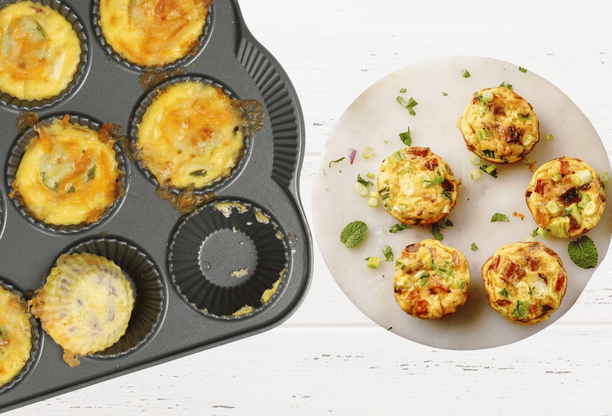 Copycat Starbucks Bacon Gruyère Egg Bites, a savory and protein-packed breakfast made at home.