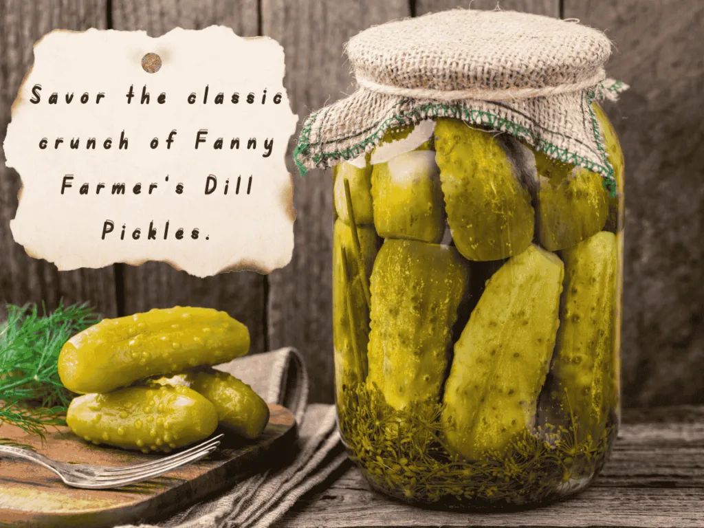 Learn how to make crispy and tangy fanny farmer dill pickles recipe using simple ingredients. Perfect for canning and enjoying homemade pickles all year round