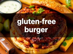 Delicious homemade gluten free burger patty with fresh topping