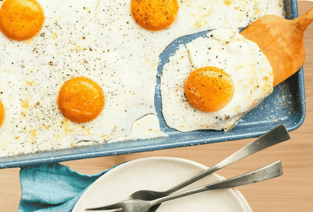 Sheet Pan Fried Eggs,Easy Breakfast,Breakfast for a Crowd,Oven-Baked Eggs,Quick Breakfast Recipes