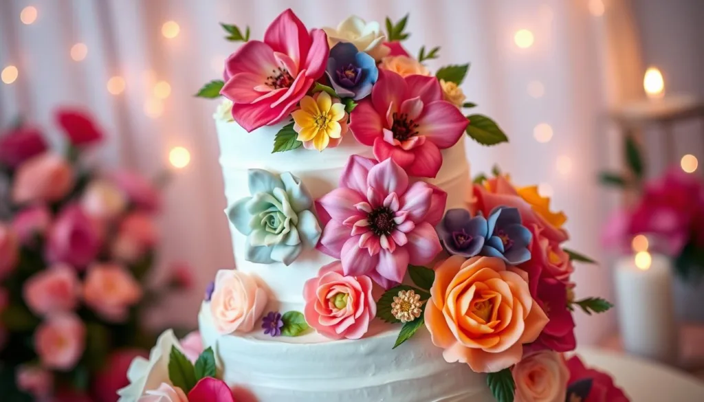 flower birthday cake