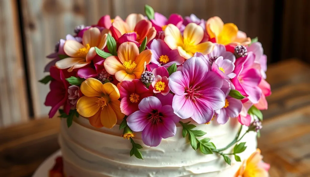 flower birthday cake