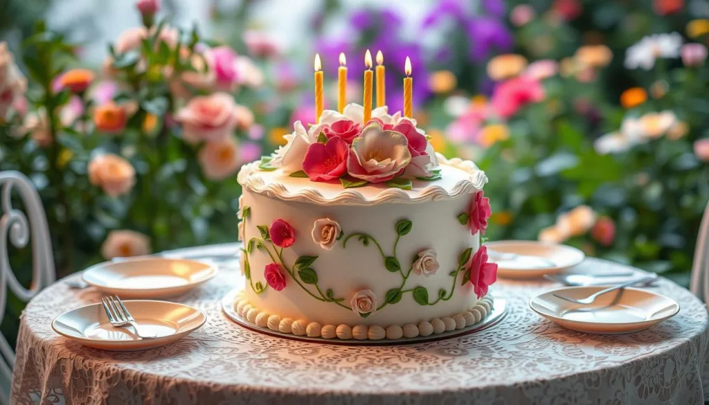 flower birthday cake