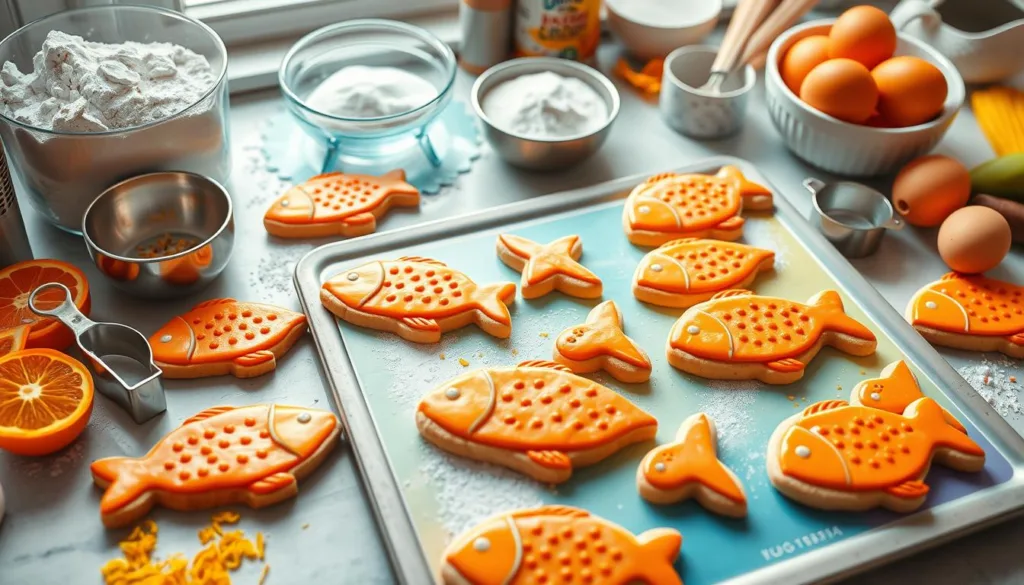 orange fish cookies,orange fish cookies recipe