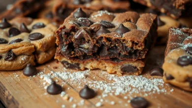 Brookies recipe: Delicious fudgy brownies and chewy cookies combined in one irresistible dessert.