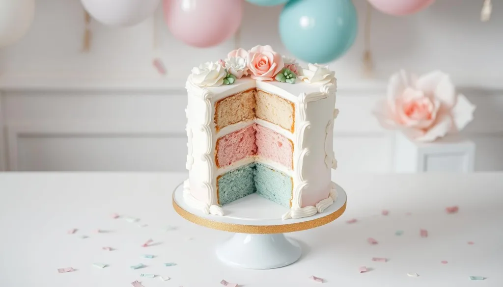 gender reveal cake