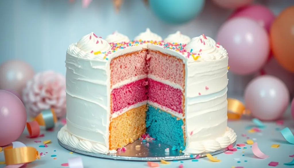 gender reveal cake