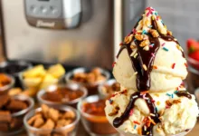 Adding flavor variations and mix-ins to a KitchenAid ice cream recipe