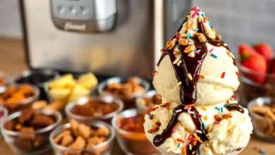 Adding flavor variations and mix-ins to a KitchenAid ice cream recipe