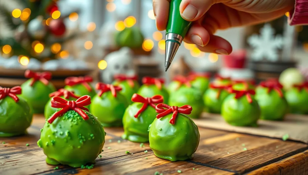 grinch oreo balls,grinch oreo balls recipe​,oreo grinch balls​